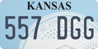 KS license plate 557DGG