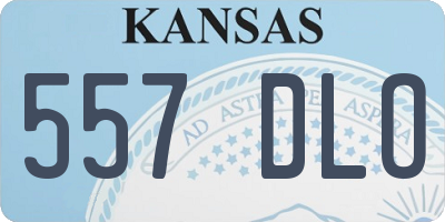KS license plate 557DLO