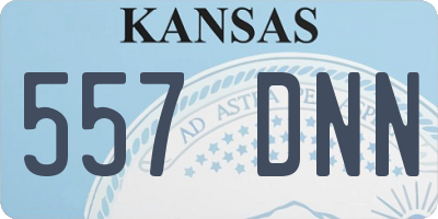 KS license plate 557DNN