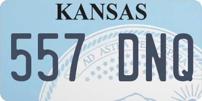KS license plate 557DNQ