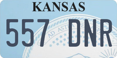 KS license plate 557DNR