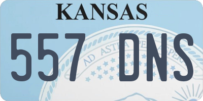 KS license plate 557DNS