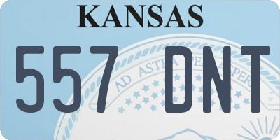 KS license plate 557DNT