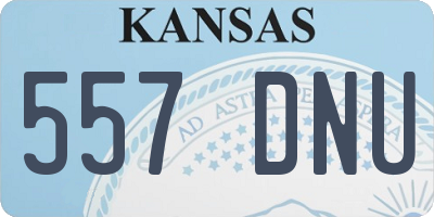 KS license plate 557DNU