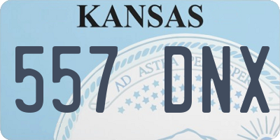 KS license plate 557DNX