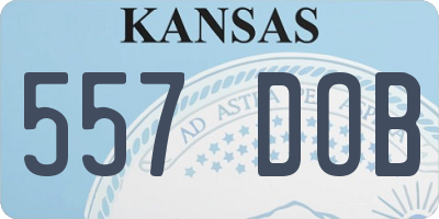KS license plate 557DOB