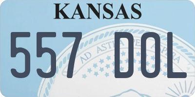 KS license plate 557DOL