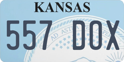KS license plate 557DOX