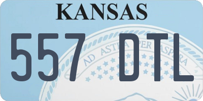 KS license plate 557DTL