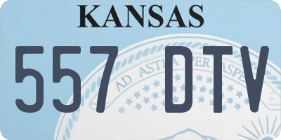 KS license plate 557DTV