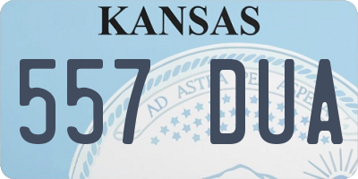 KS license plate 557DUA