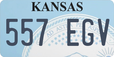 KS license plate 557EGV