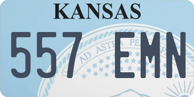 KS license plate 557EMN
