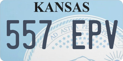 KS license plate 557EPV