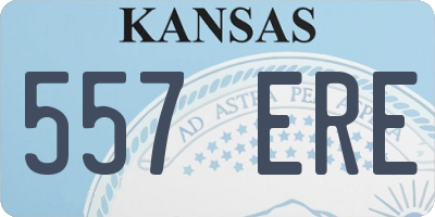 KS license plate 557ERE