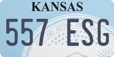 KS license plate 557ESG