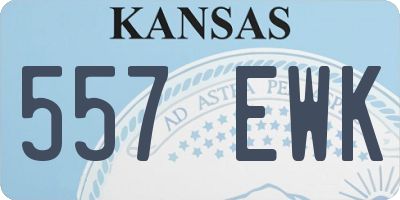 KS license plate 557EWK