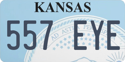 KS license plate 557EYE