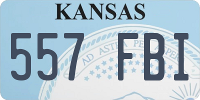 KS license plate 557FBI