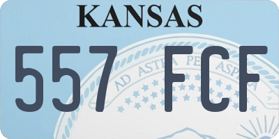 KS license plate 557FCF