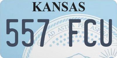 KS license plate 557FCU