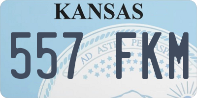 KS license plate 557FKM