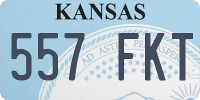 KS license plate 557FKT