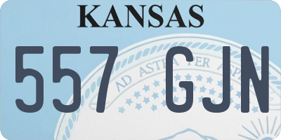 KS license plate 557GJN