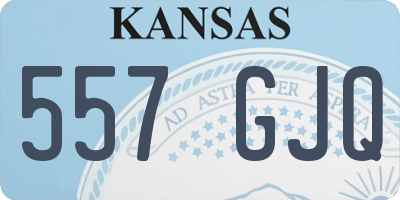 KS license plate 557GJQ