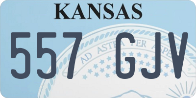 KS license plate 557GJV