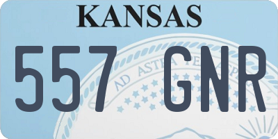 KS license plate 557GNR
