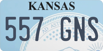 KS license plate 557GNS
