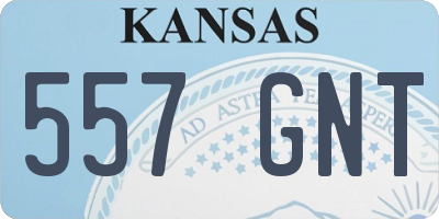 KS license plate 557GNT