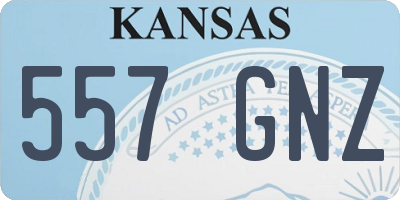 KS license plate 557GNZ