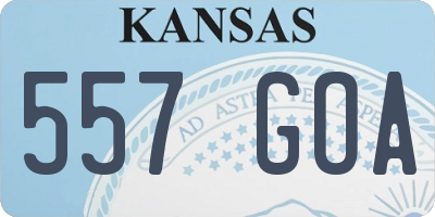 KS license plate 557GOA