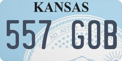 KS license plate 557GOB
