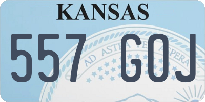 KS license plate 557GOJ