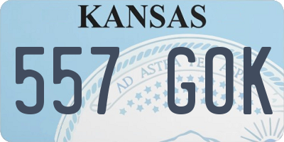 KS license plate 557GOK