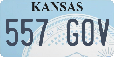 KS license plate 557GOV