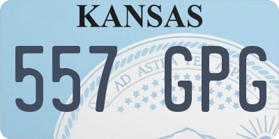 KS license plate 557GPG
