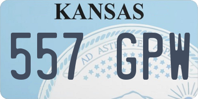 KS license plate 557GPW