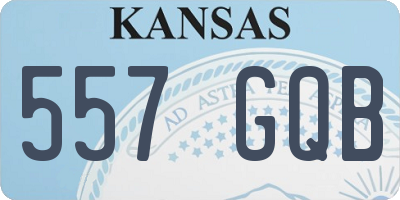 KS license plate 557GQB