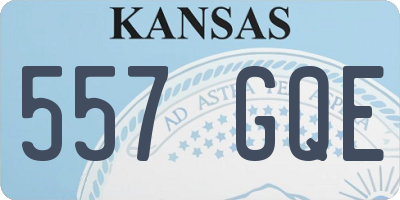 KS license plate 557GQE