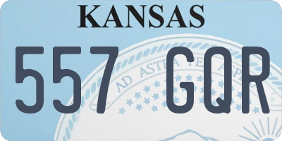 KS license plate 557GQR