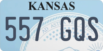 KS license plate 557GQS