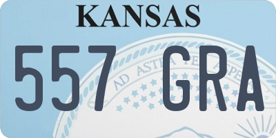 KS license plate 557GRA
