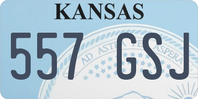 KS license plate 557GSJ
