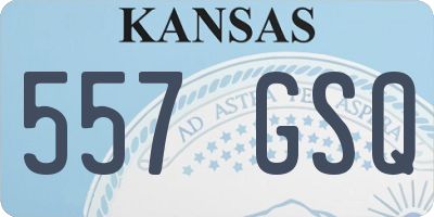 KS license plate 557GSQ