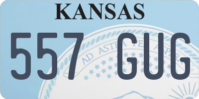 KS license plate 557GUG