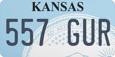 KS license plate 557GUR